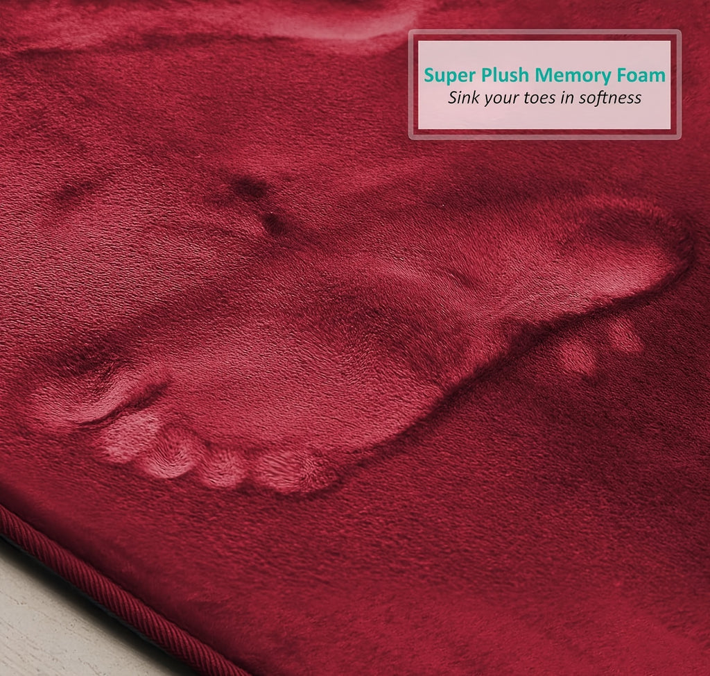 Tapis de salle de bain mousse mémoire, lot de 3 antidérapants