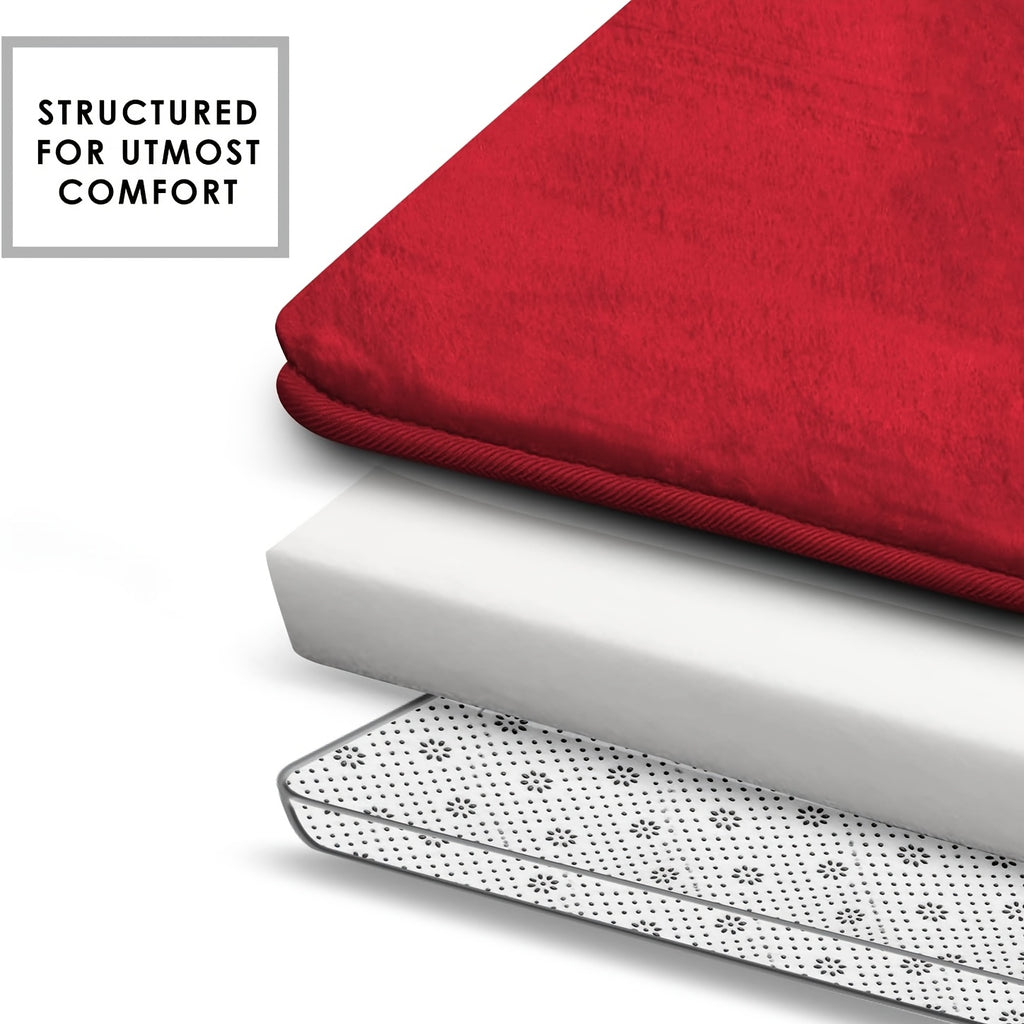 Tapis de salle de bain mousse mémoire, lot de 3 antidérapants