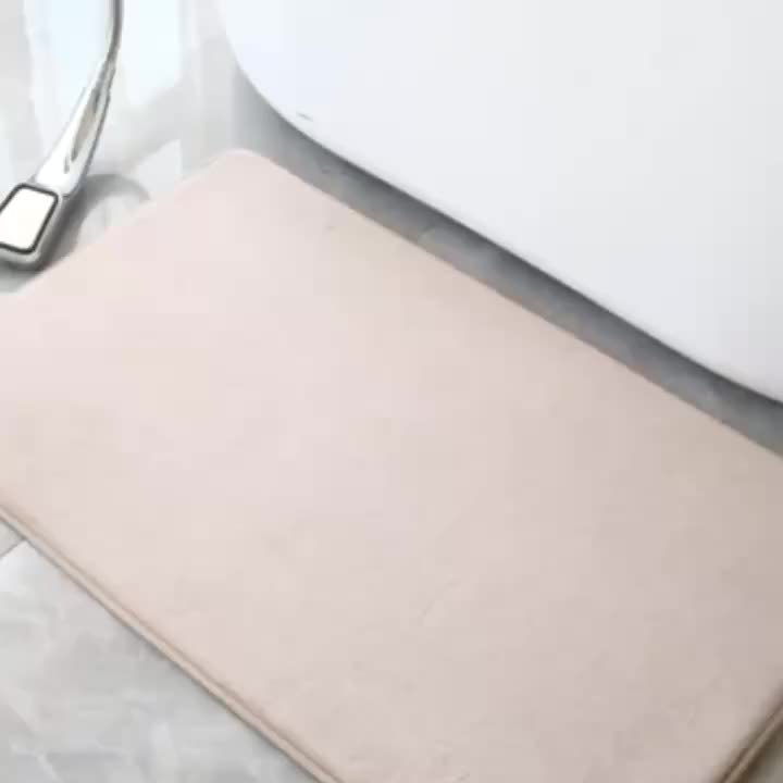 Parure de 3 tapis de bain, contour de cuvette en U inclus