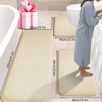 Parure de 3 tapis de bain, contour de cuvette en U inclus