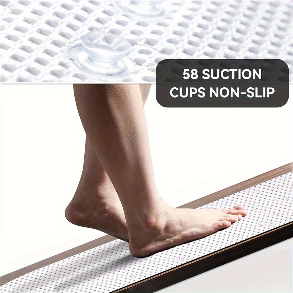 Tapis de baignoire antidérapant à ventouses