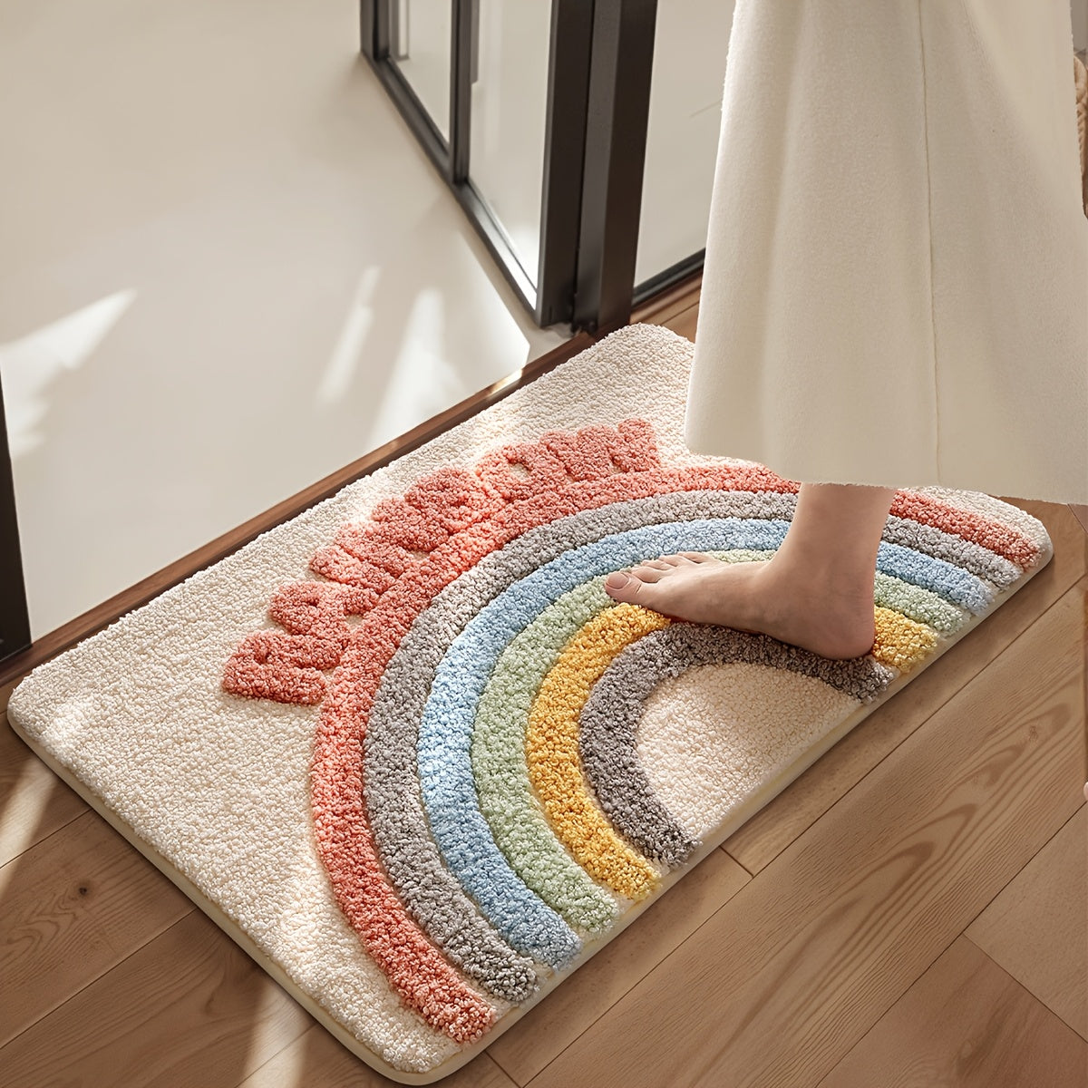 Tapis de bain arc-en- tufté, trois formats vendus
