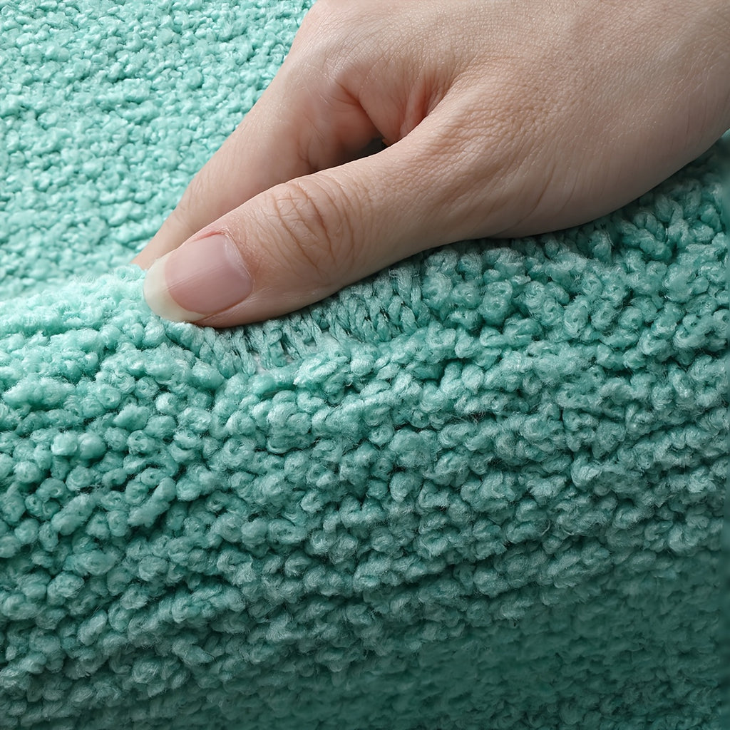 Tapis de bain à bord ondulé, 2 coloris, 3 cotes