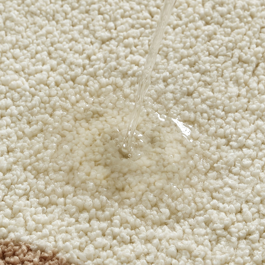 Tapis de bain à bord ondulé, 2 coloris, 3 cotes