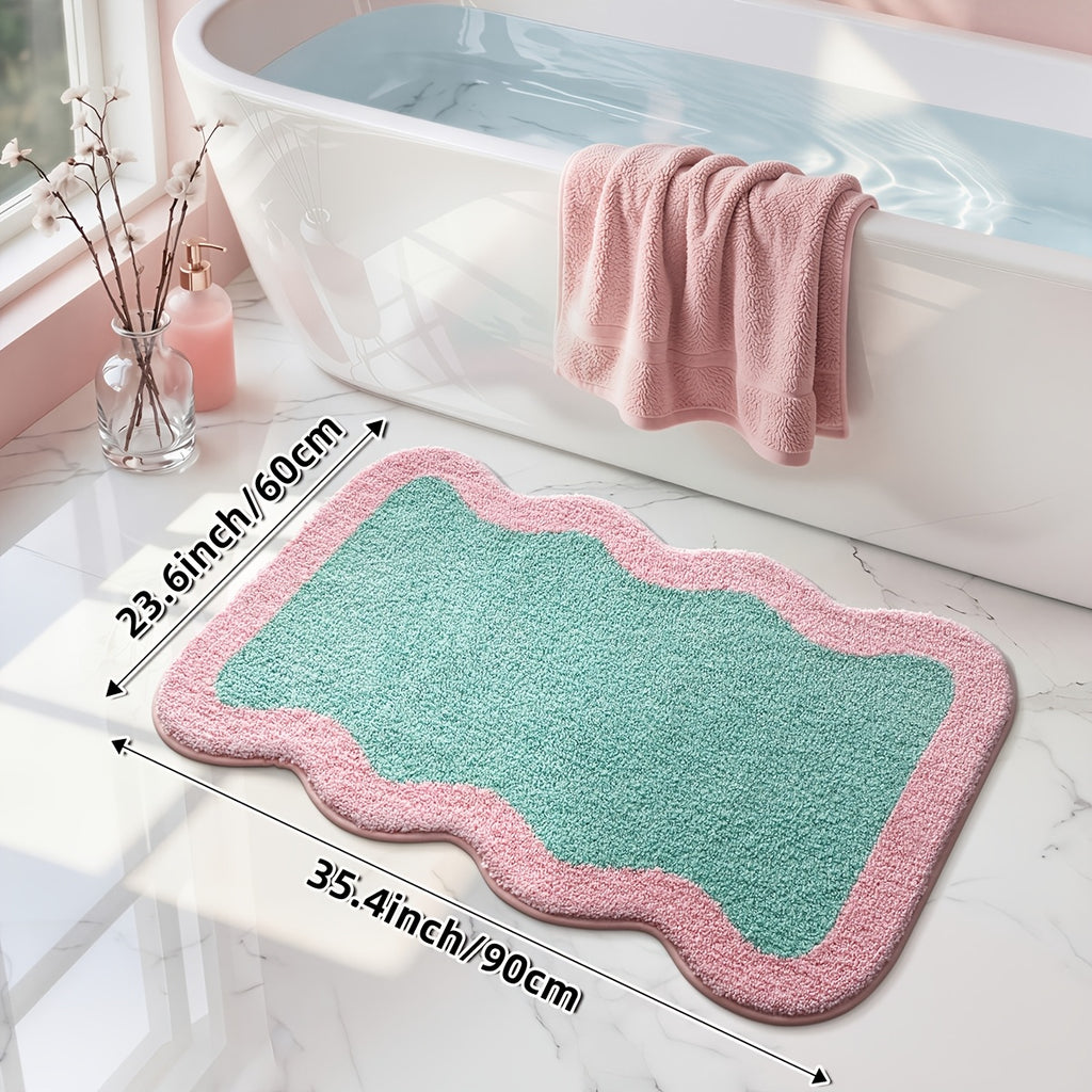 23,6x35,4 Pouces/60x90cm / Ondulation Bicolore - Rose Vert