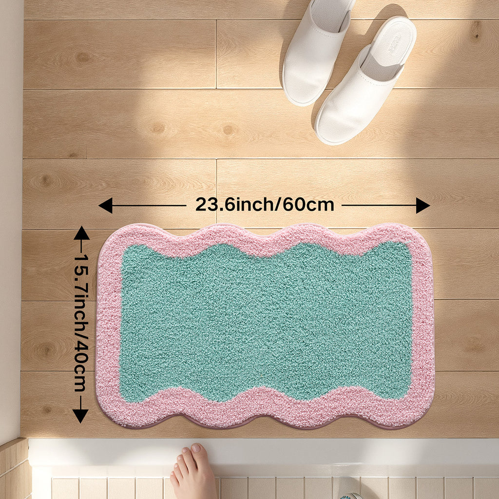 15.7x23.6in/40x60cm / Ondulation Bicolore - Rose Vert