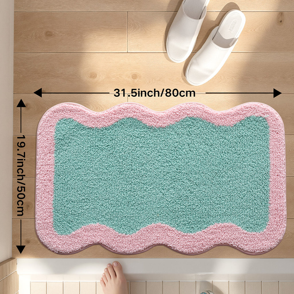 19,7x31,4 pouces / 50x80 cm / Ondulation Bicolore - Rose Vert