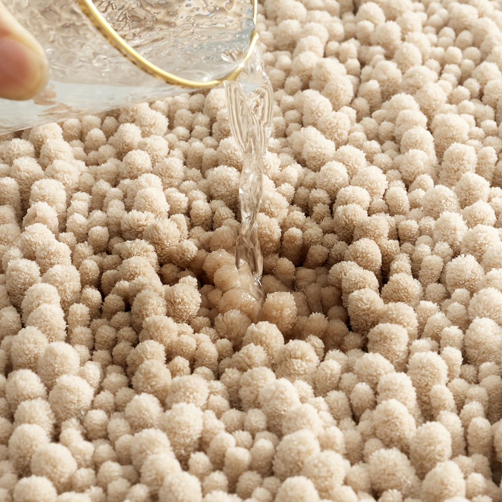 Tapis de bain chenille, dos TPR