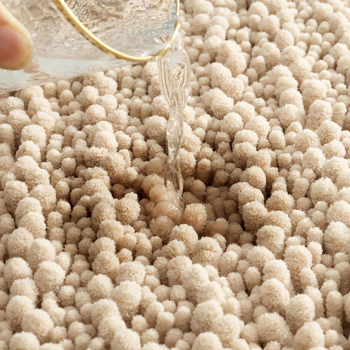 Tapis de bain chenille, dos TPR