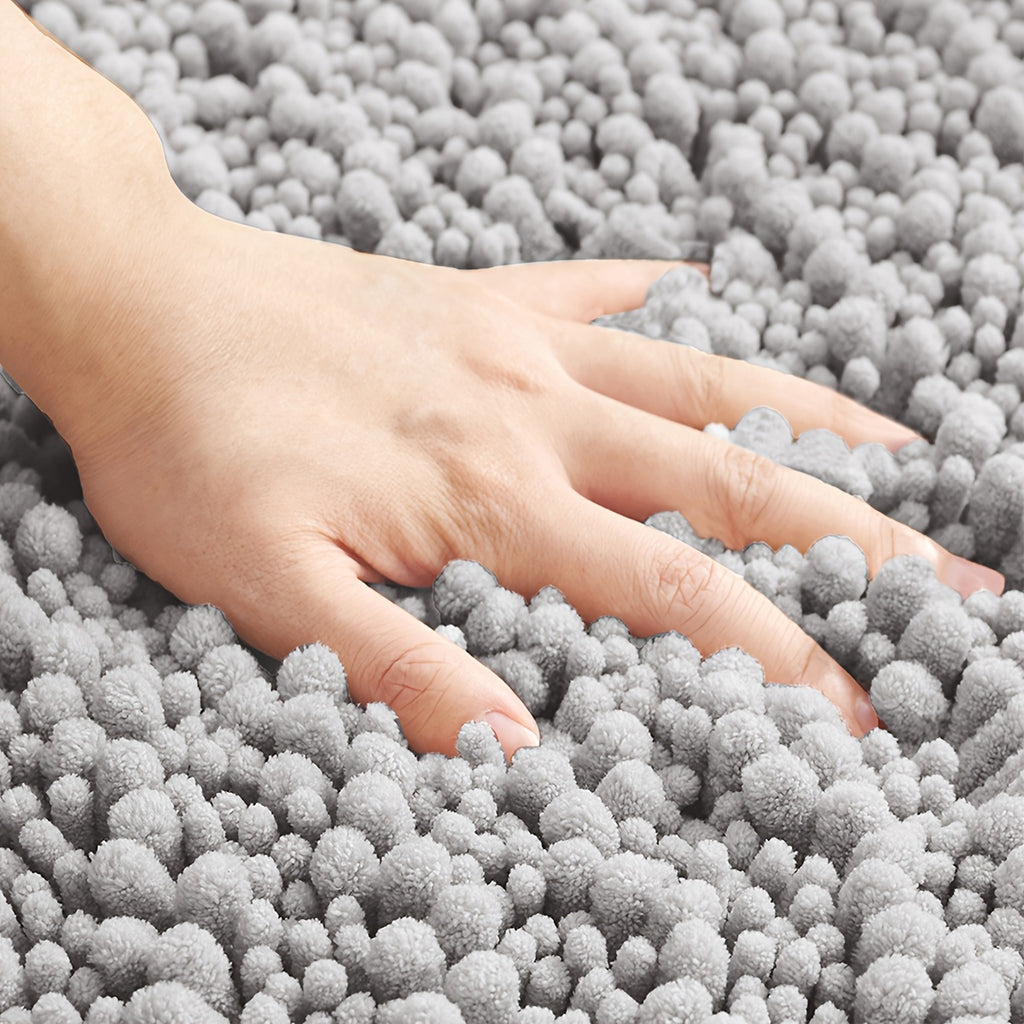 Tapis de bain chenille, dos TPR