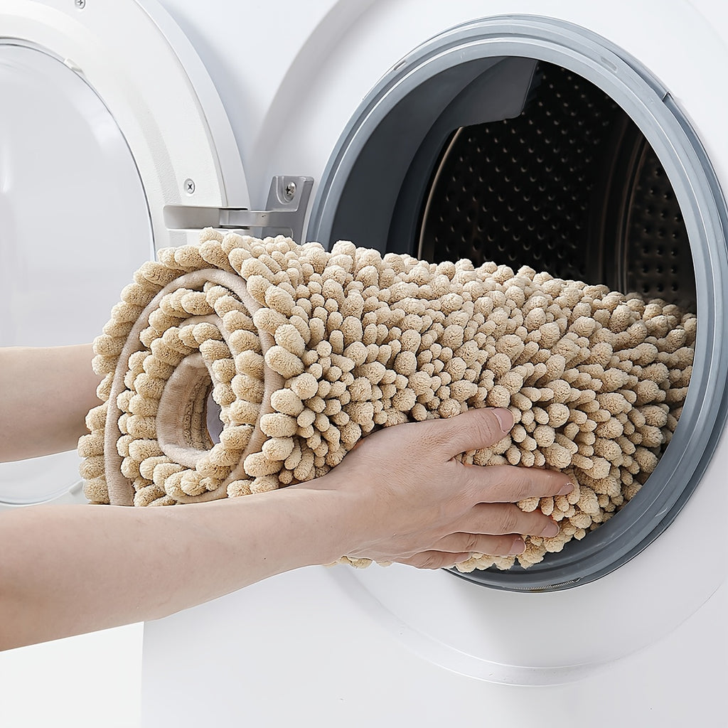 Tapis de bain chenille, dos TPR