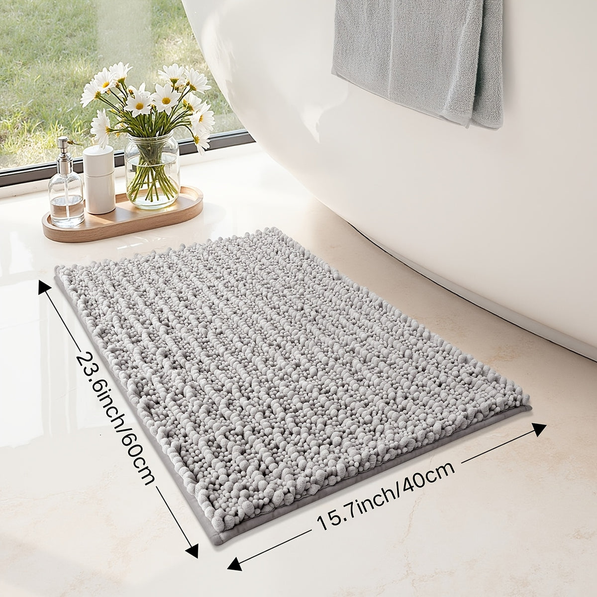 Alpaga Velours Cluster - Gris Clair / 15.7x23.6in/40x60cm