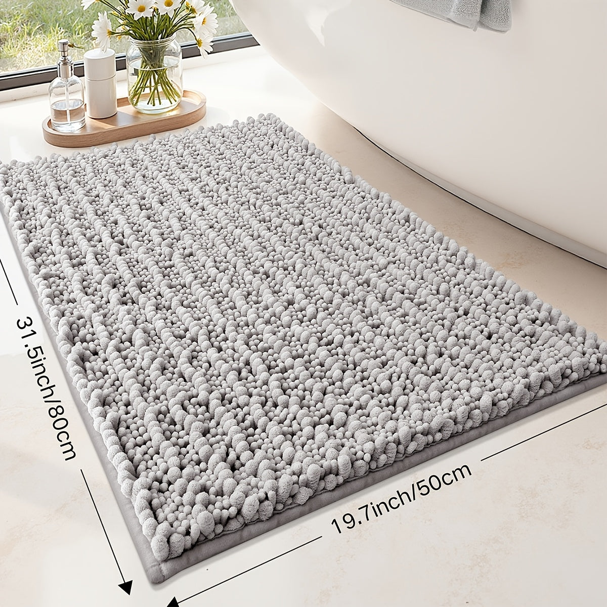 Alpaga Velours Cluster - Gris Clair / 19,7x31,5 Pouces/50x80cm