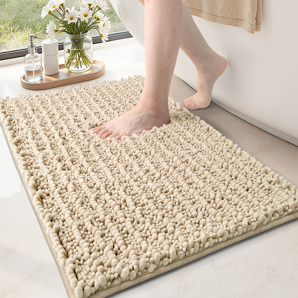 Tapis de bain chenille, dos TPR