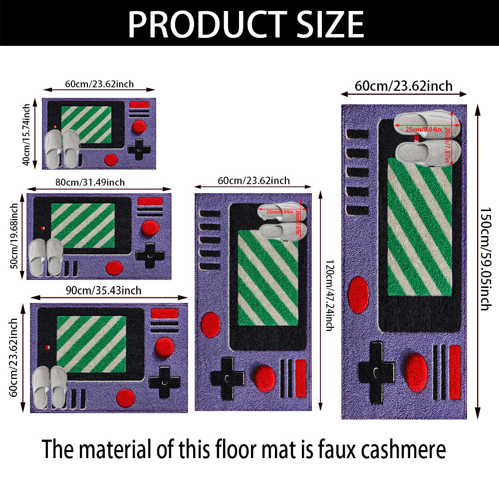 Tapis de salle de bain à motif console de jeu rétro