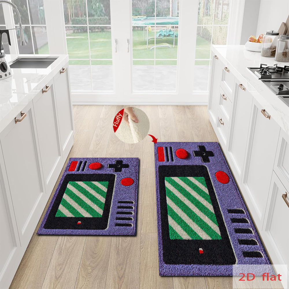 Tapis de salle de bain à motif console de jeu rétro