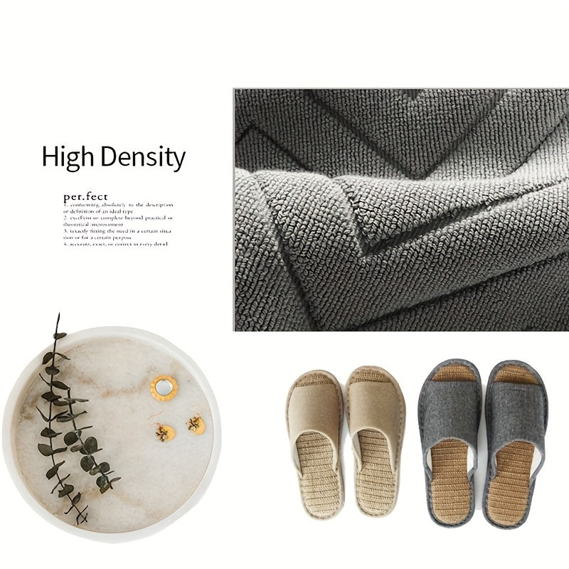 Tapis de bain coton chevrons, lot de 2