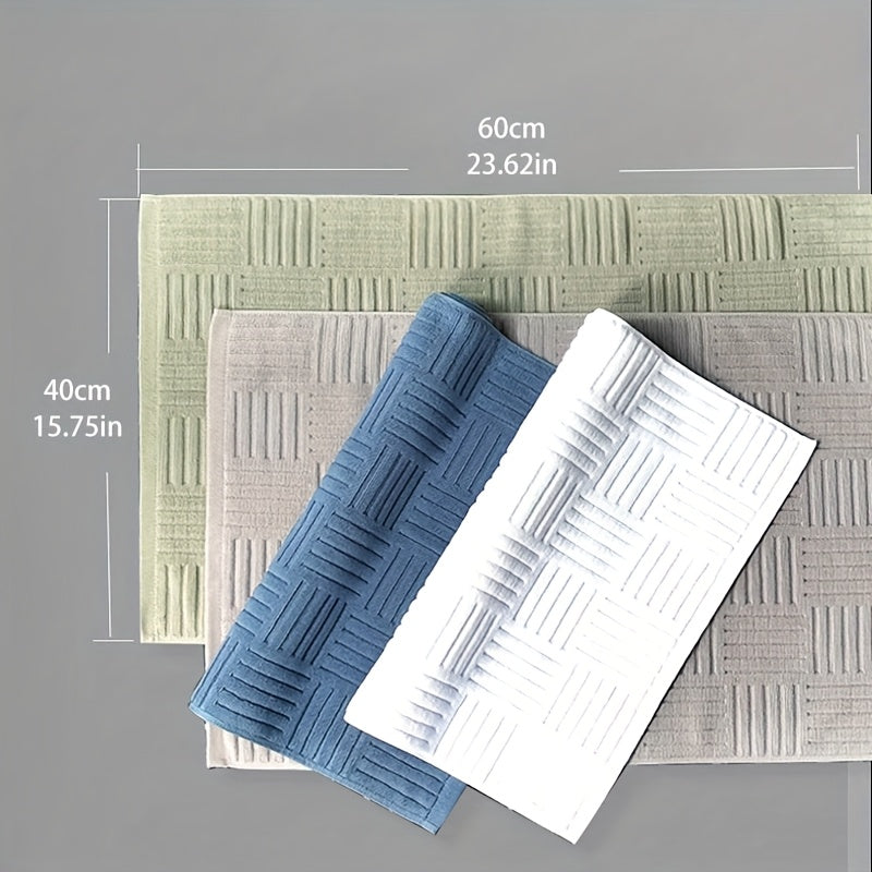 Tapis de bain en coton gaufré vannerie, 850 g/m²