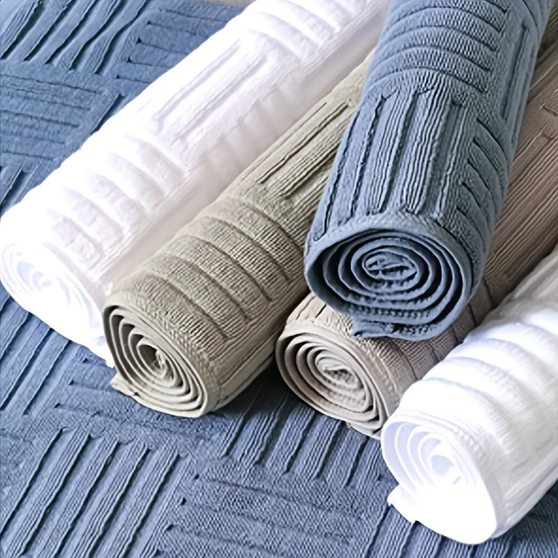 Tapis de bain en coton gaufré vannerie, 850 g/m²