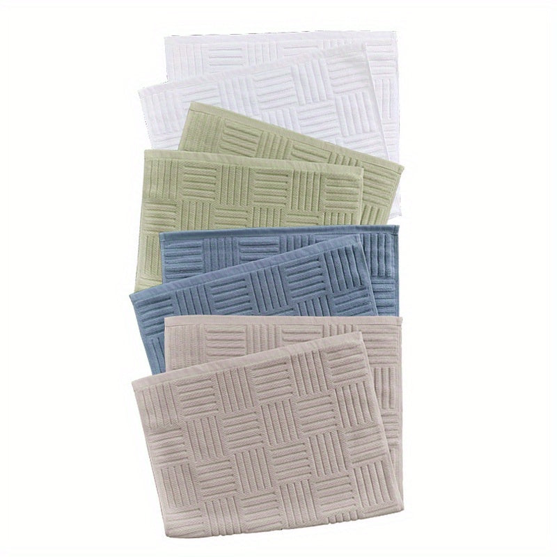 Tapis de bain en coton gaufré vannerie, 850 g/m²