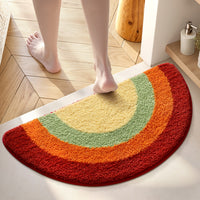 Tapis de bain demi-lune, quatre arcs tuftés chauds