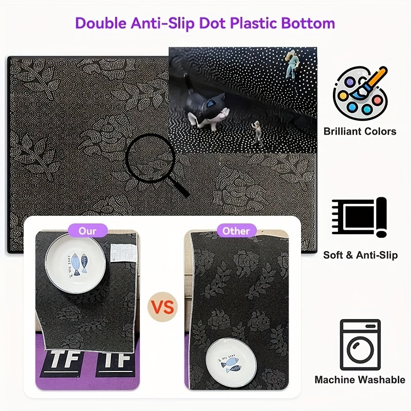 Tapis de salle de bain à dunes du désert et pattes d'animal