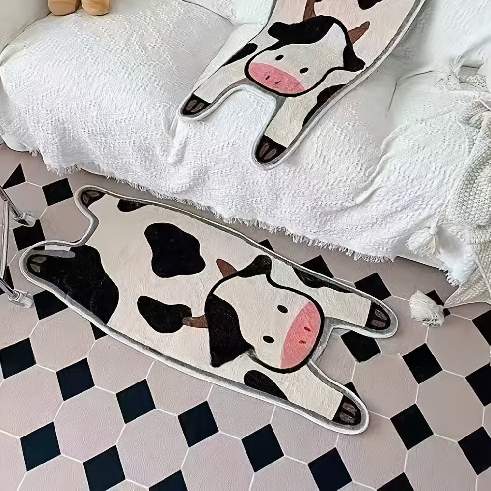 Tapis de salle de bain silhouette de vache