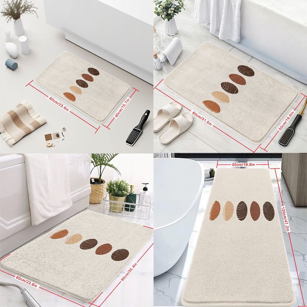 Tapis de salle de bain à galets imprimés