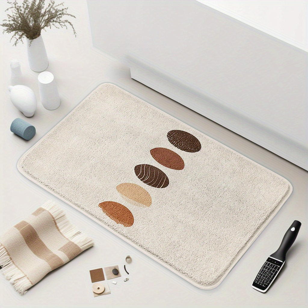 Tapis de salle de bain à galets imprimés