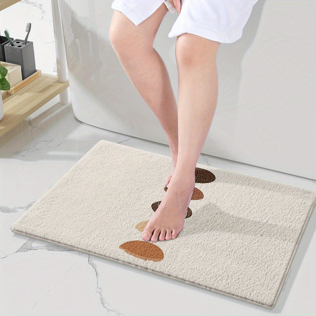 Tapis de salle de bain à galets imprimés