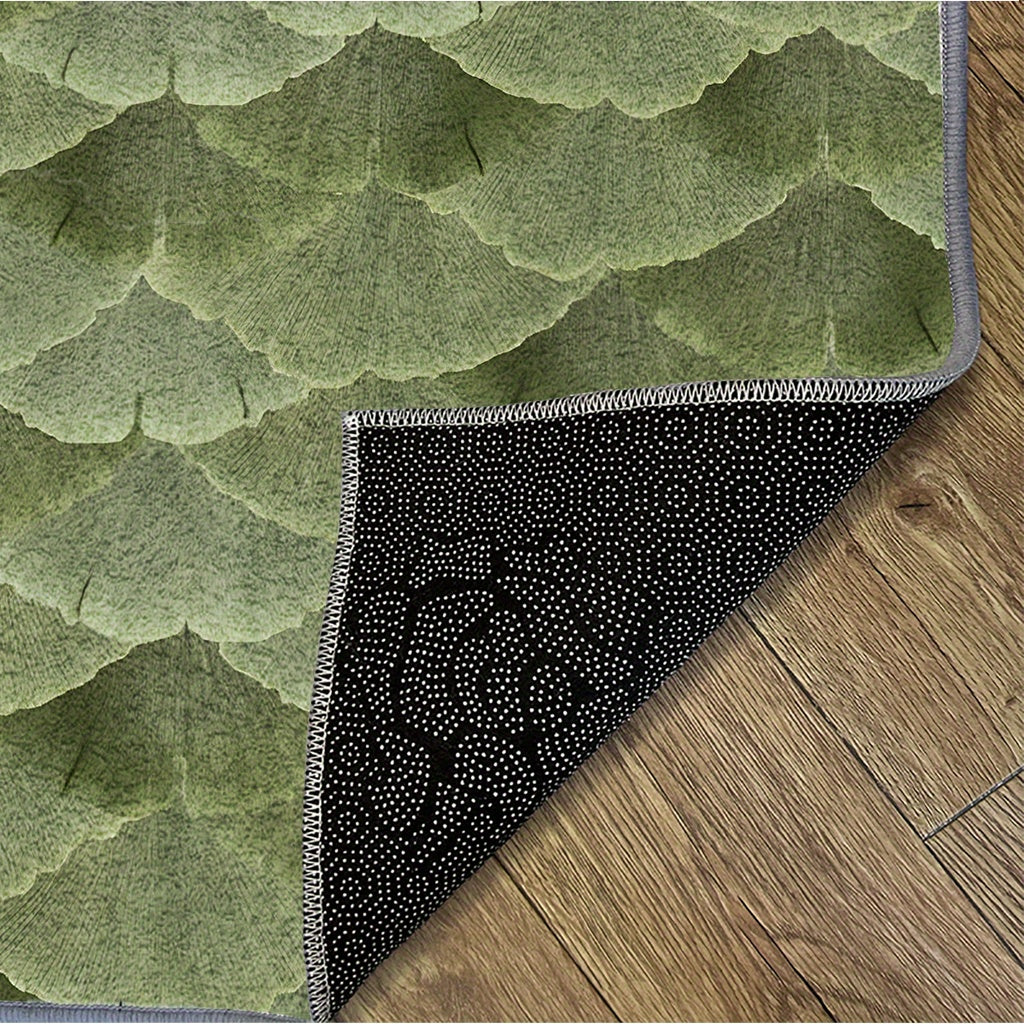 Tapis de salle de bain feuilles de ginkgo en relief