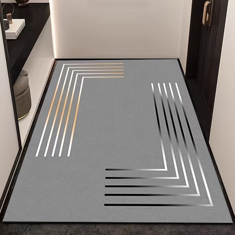 Tapis de bain à lignes, dos caoutchouc, 5 formats