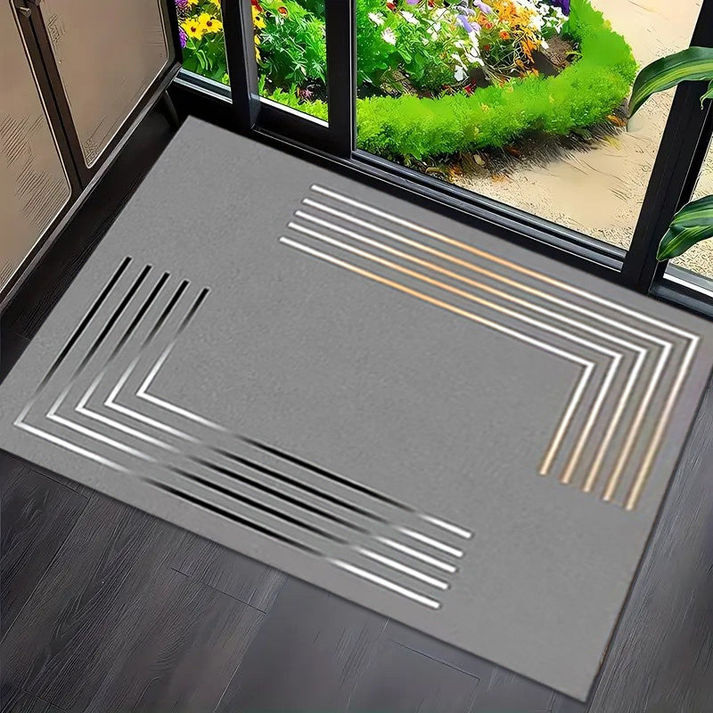 Tapis de bain à lignes, dos caoutchouc, 5 formats