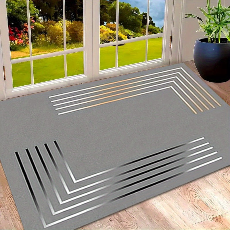 Tapis de bain à lignes, dos caoutchouc, 5 formats