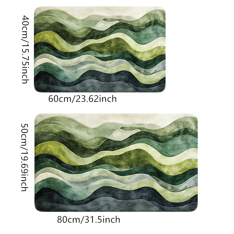 Tapis de salle de bain à ondes mousse et profond