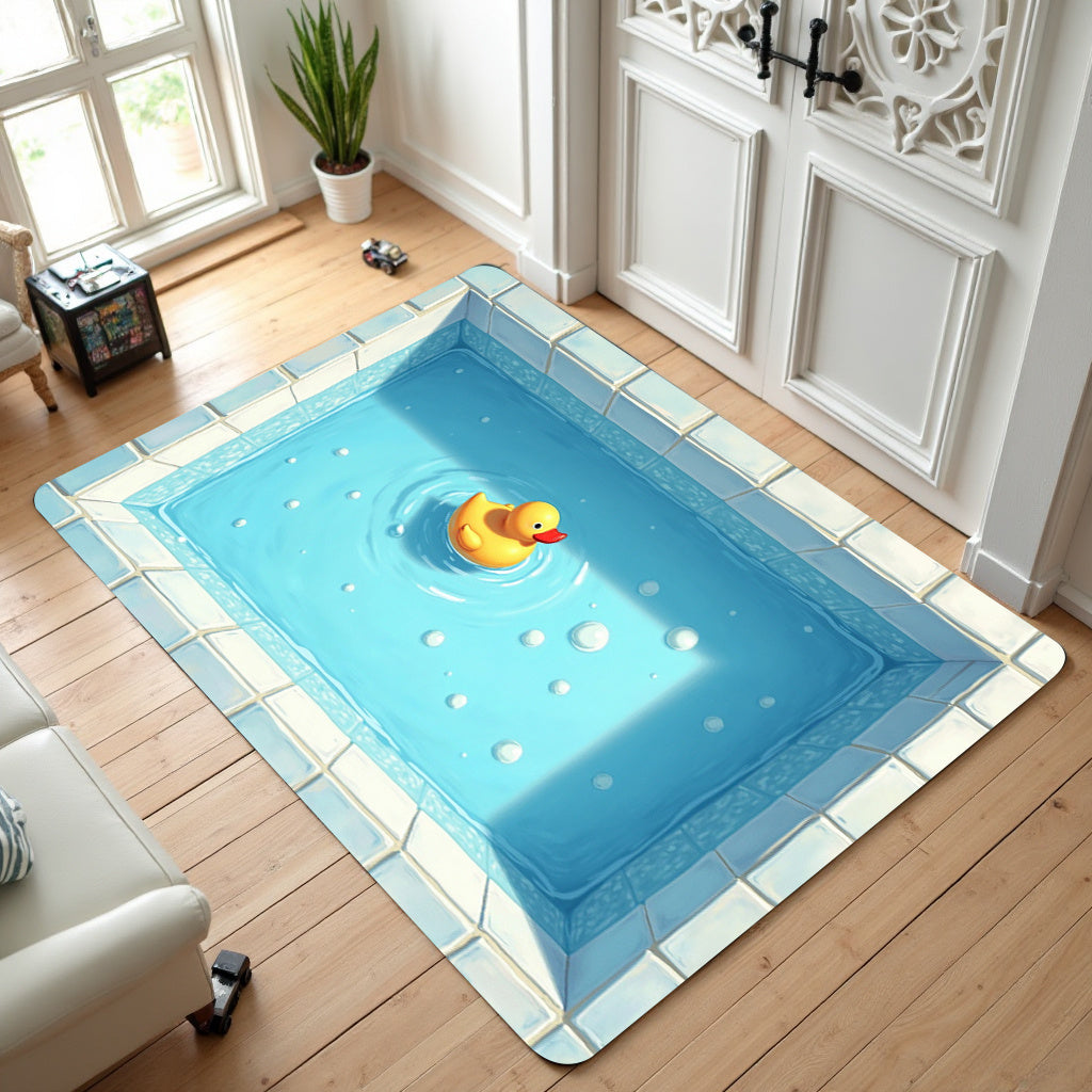 Tapis de salle de bain trompe- 'œil de bassin