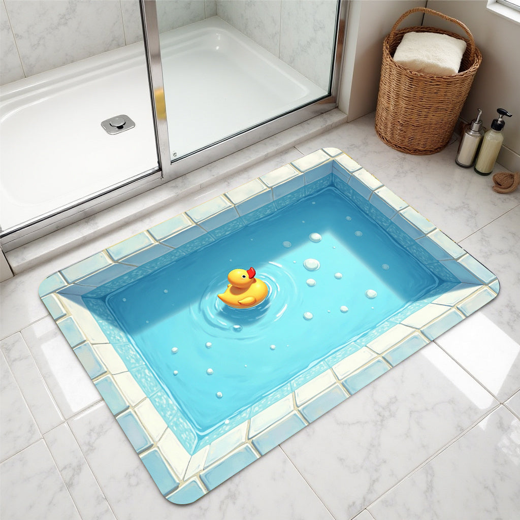 Tapis de salle de bain trompe- 'œil de bassin