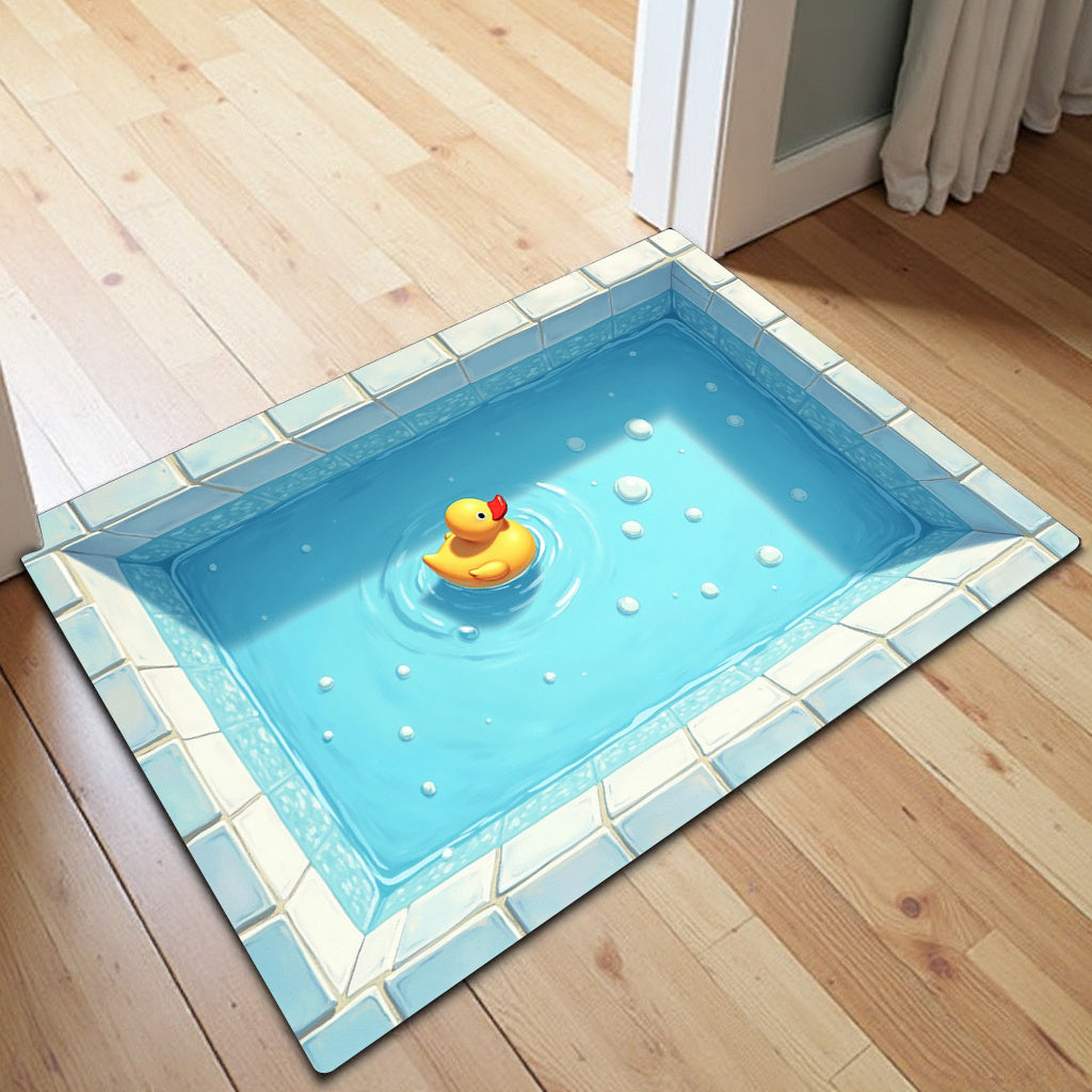 Tapis de salle de bain trompe- 'œil de bassin