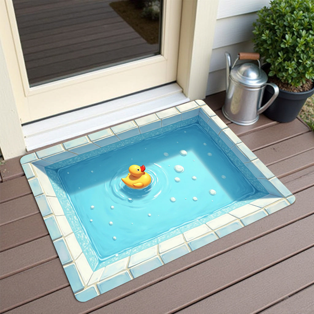 Tapis de salle de bain trompe- 'œil de bassin