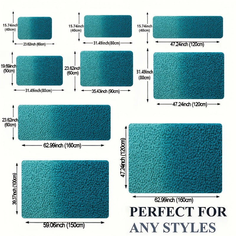 Tapis de salle de bain uni, grand format