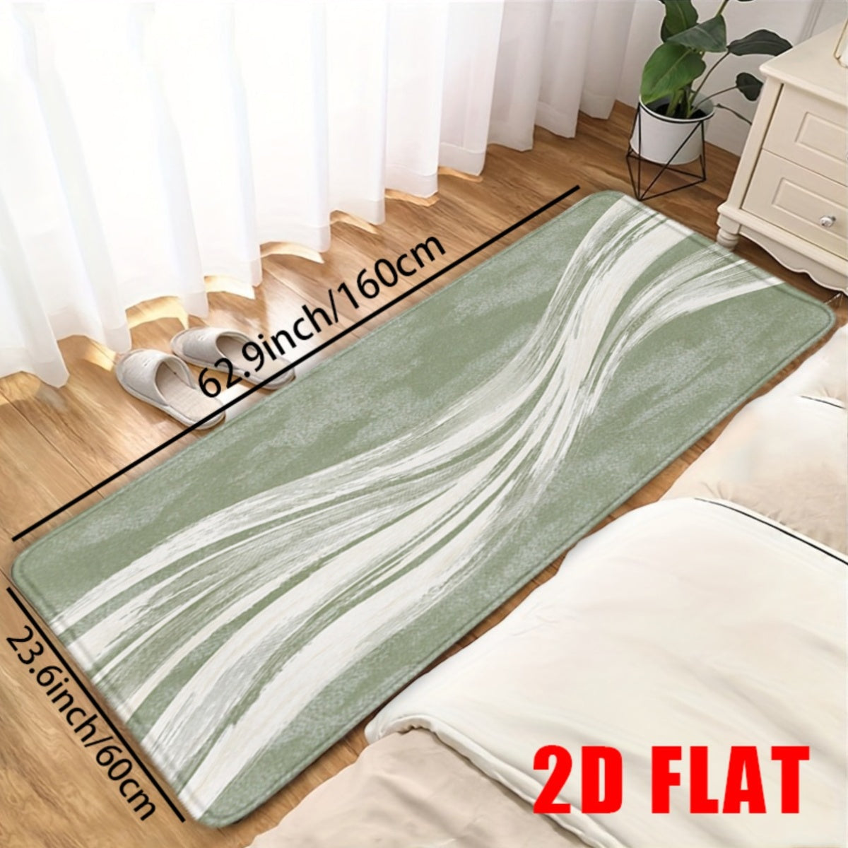 Tapis de salle de bain vagues peintes