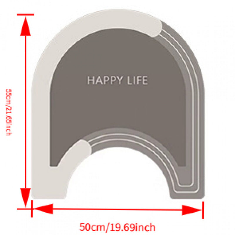 Tapis de toilette en U, diatomite souple