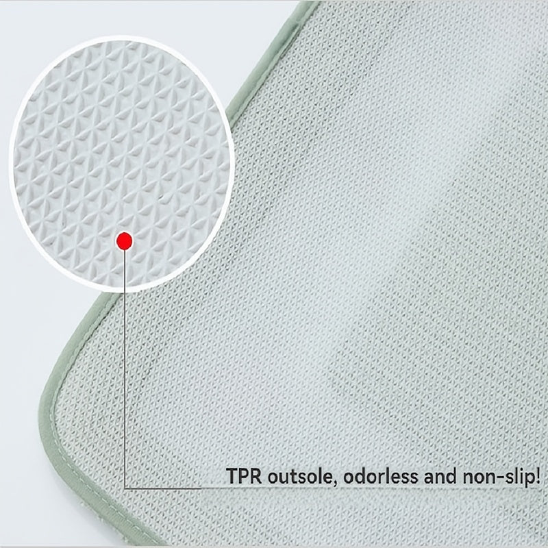 Tapis contour WC à guirlande, velours tufté