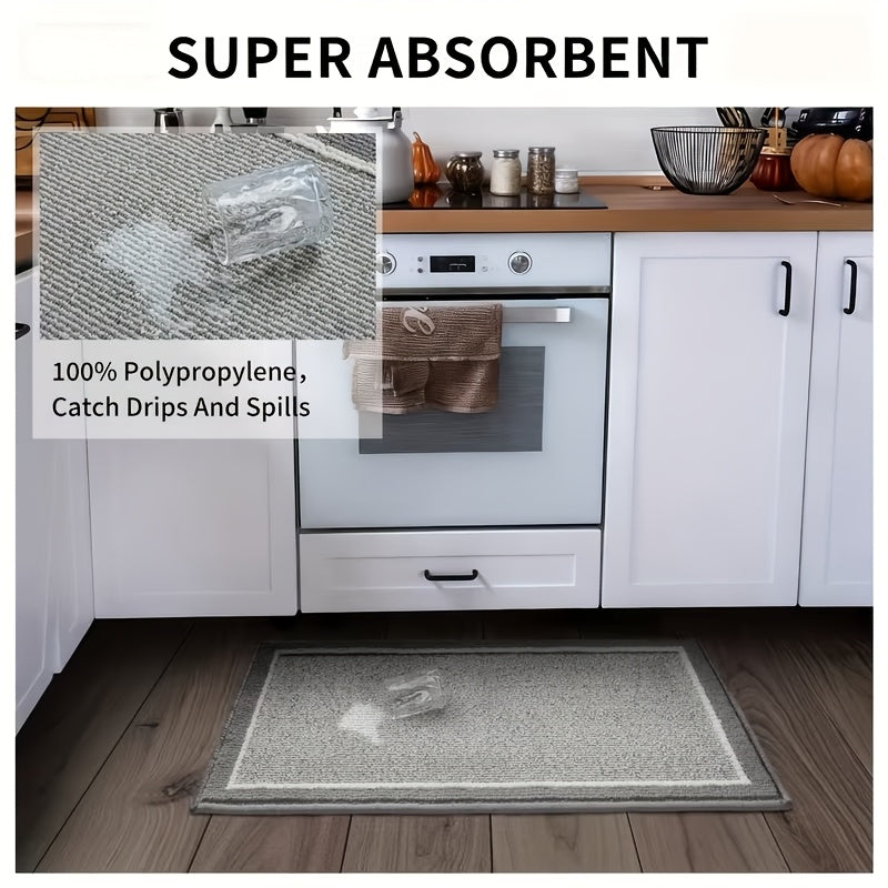 Tapis de cuisine bouclé, dos TPR