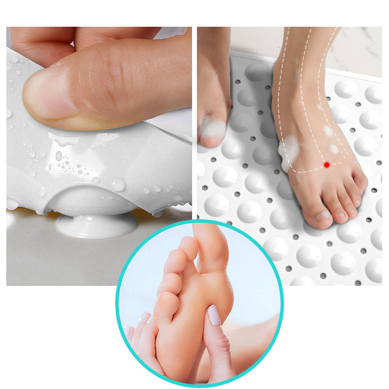 Tapis de bain à ventouses antidérapant, motif teckel nageur