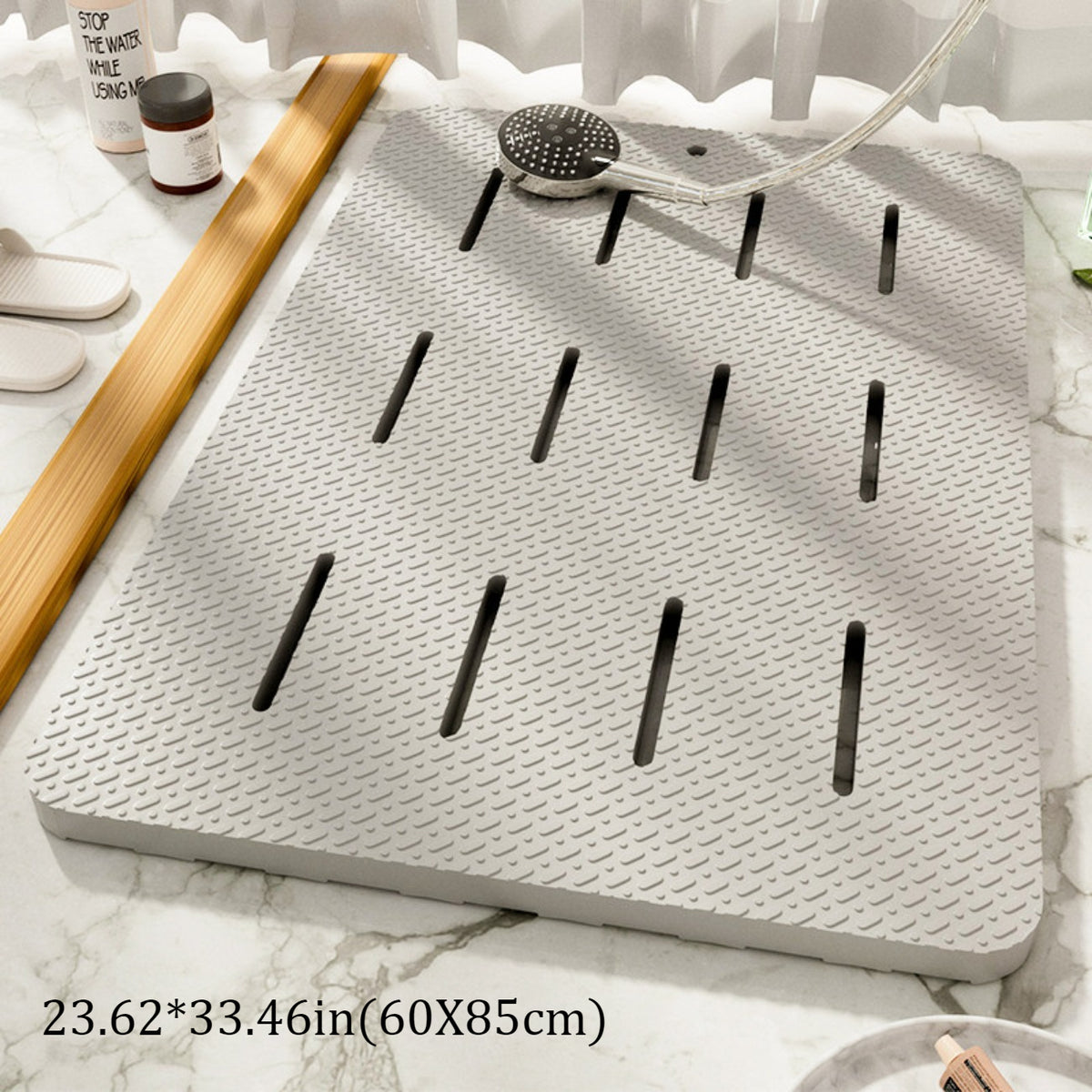 Tapis de douche en mousse PVC à suspendre, uni