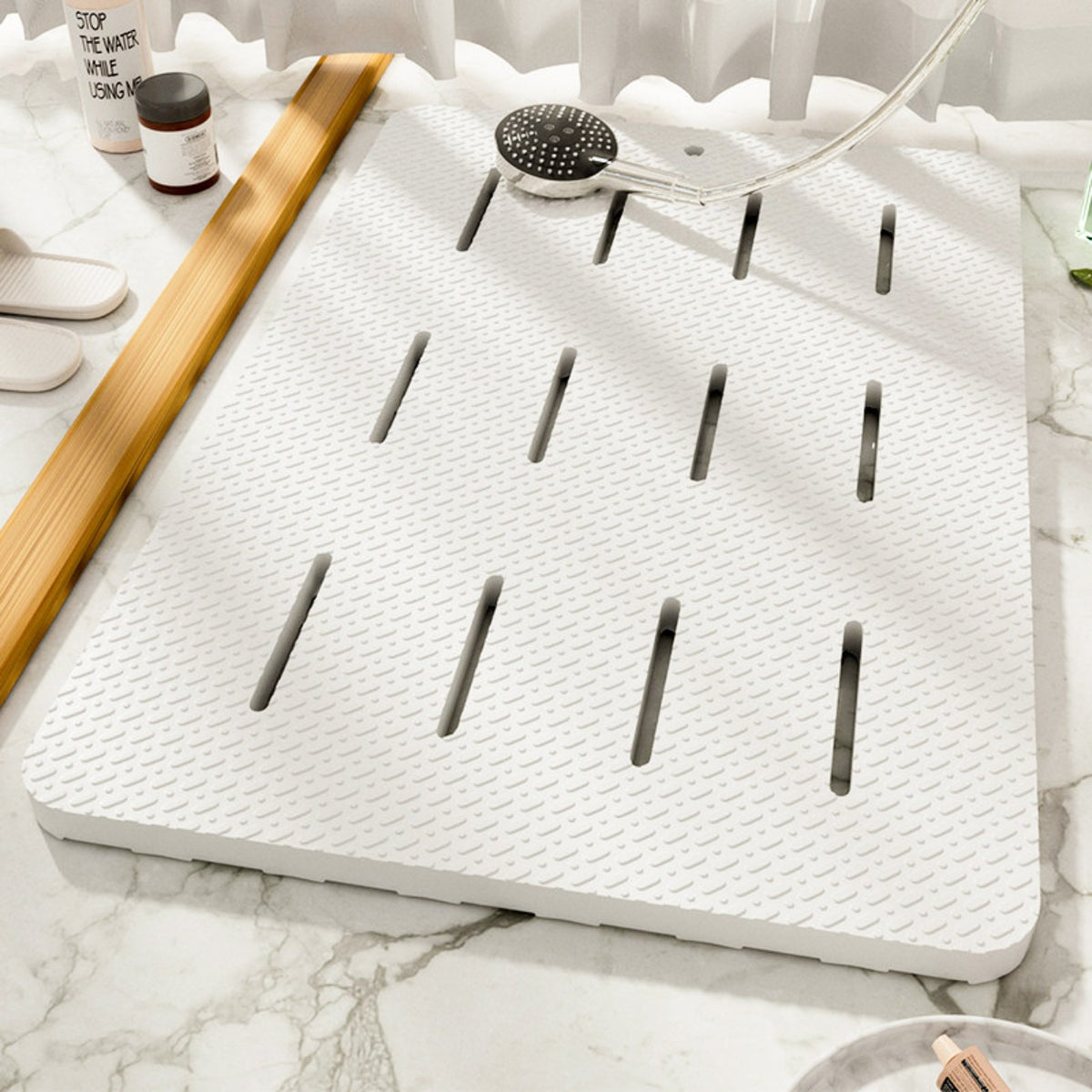 Tapis de douche en mousse PVC à suspendre, uni
