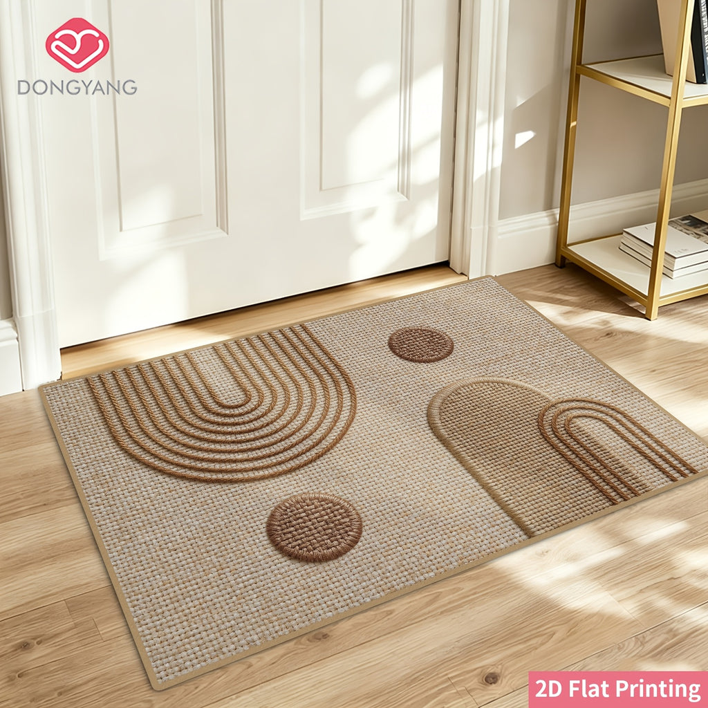 Tapis d'entrée, motif arcs imprimé à plat