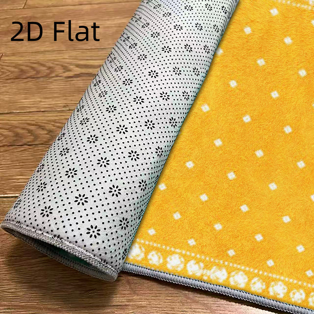 Tapis de salle de bain à losanges et bordure