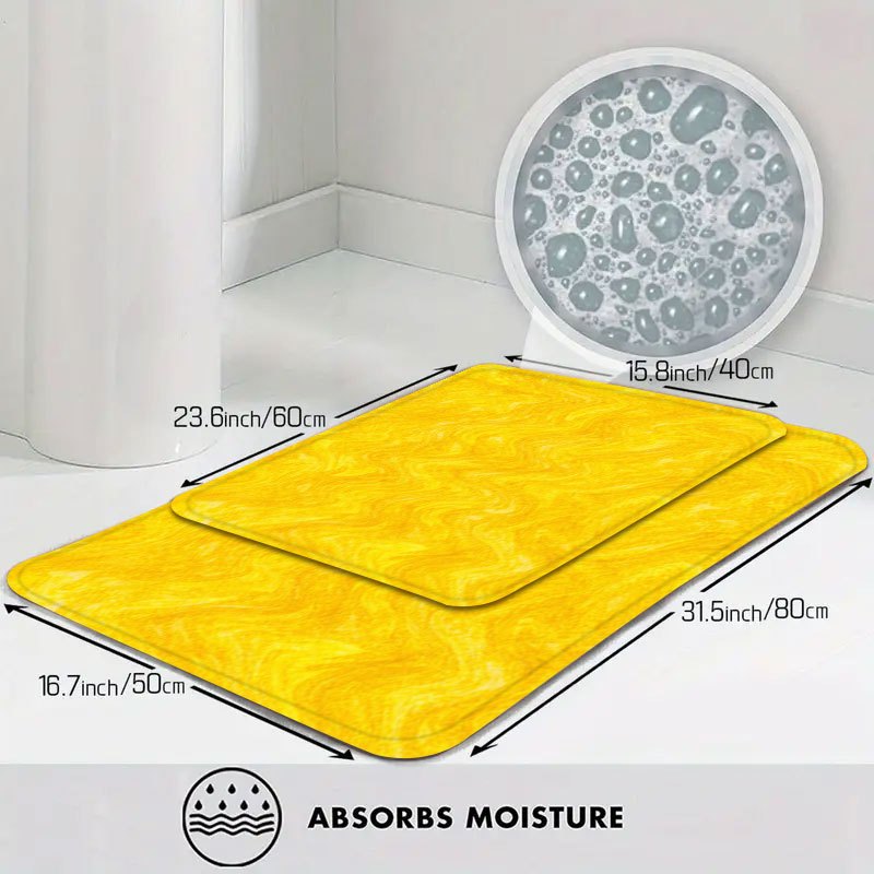 Tapis de salle de bain marbré absorbant, 3 formats